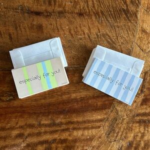 "especially for you" flat cards with envelopes, 2 packs of 10 sets